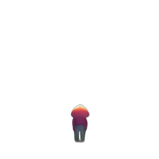 umbrella, robot, hat, face, pixel art, 3d render, concept art, vaporwave transparent PNG cut-out