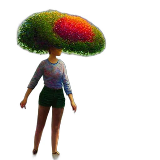 hat, tree, hair, creature transparent PNG cut-out