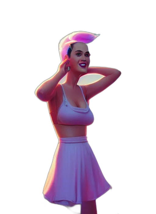dress, hat, concept art, 3d render transparent PNG cut-out