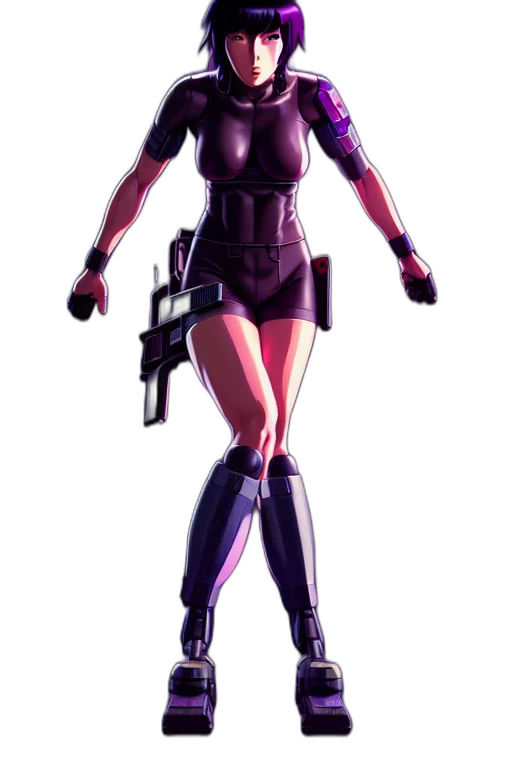 robot, weapon, concept art, 3d render, comic book art, cyberpunk, red, dark transparent PNG cut-out