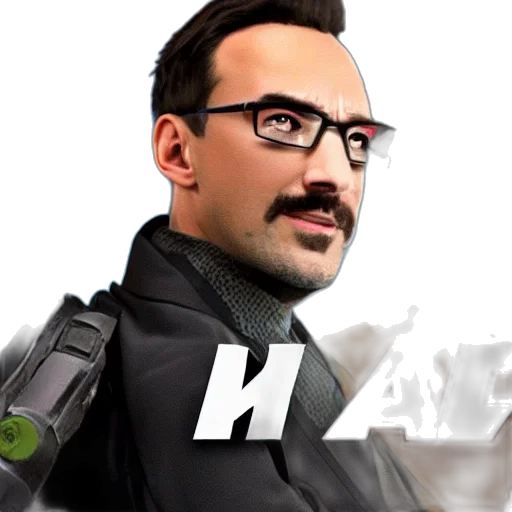 staff, jacket, face, weapon, concept art, cartoon, 3d render, comic book art transparent PNG cut-out