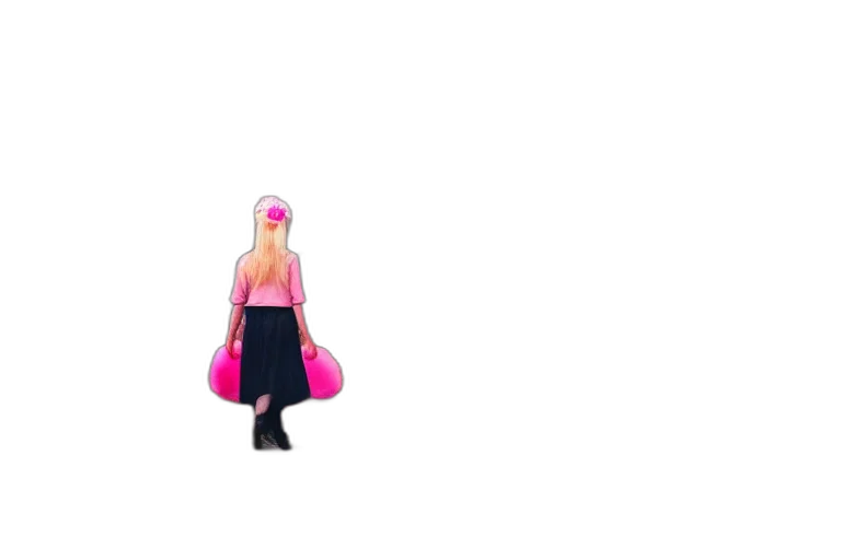 jacket, dress, umbrella, hat, 3d render, anime, pixel art, vaporwave transparent PNG cut-out