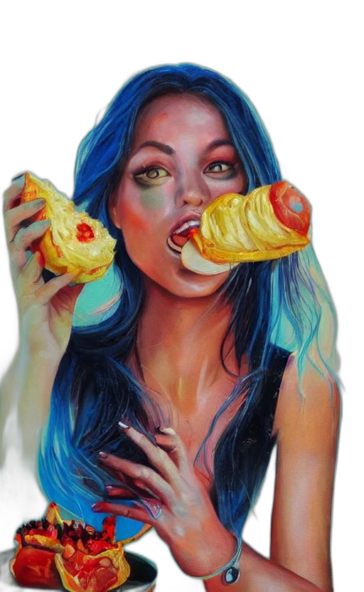 food, face, dress, photorealistic transparent PNG cut-out