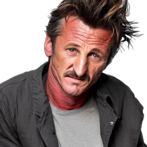 hair, face, animal, jacket, photorealistic, portrait, sean, penn transparent PNG cut-out