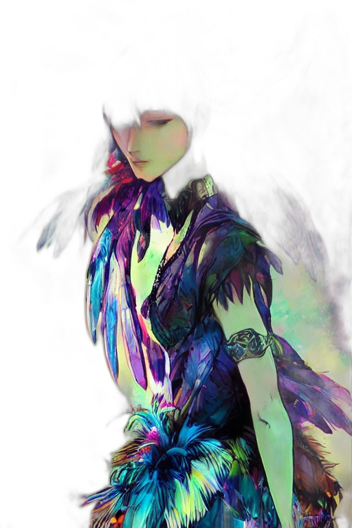 mask, dress, creature, robot, fantasy art, concept art, photorealistic, cyberpunk transparent PNG cut-out