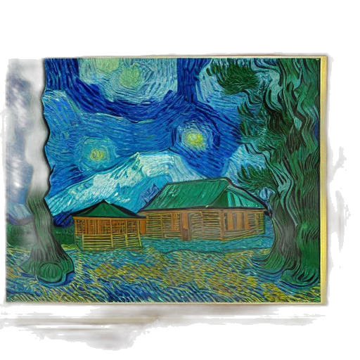building, oil painting, photorealistic, pixel art, concept art, night, forest, rain transparent PNG cut-out