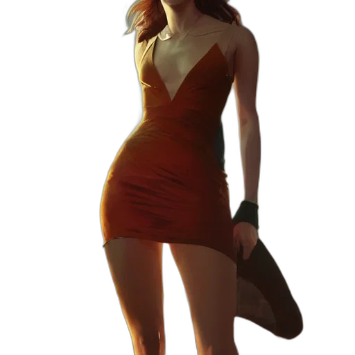 dress, hat, staff, jewelry, concept art, photorealistic, 3d render, fantasy art transparent PNG cut-out