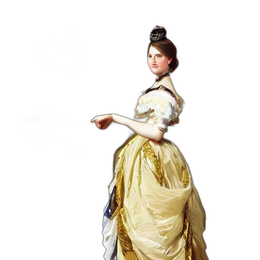 dress, staff, jewelry, crown transparent PNG cut-out