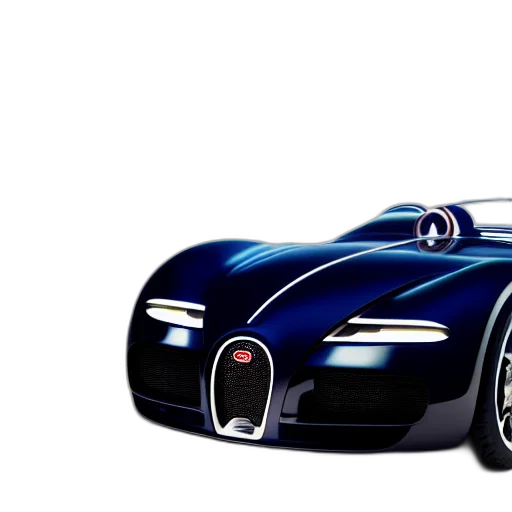 car, concept art, 3d render, photorealistic, cartoon, blue, bugatti, type transparent PNG cut-out