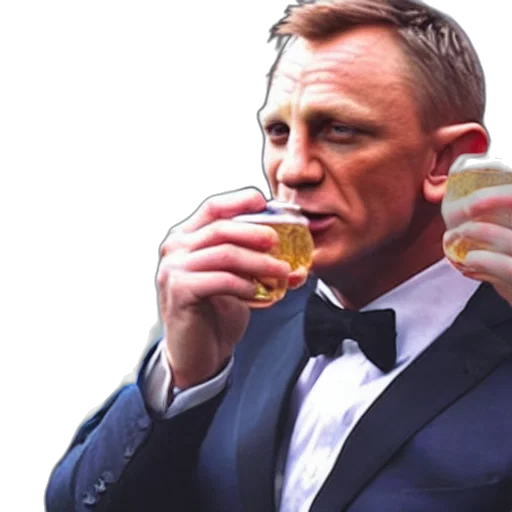 people, having, party, daniel, craig, drinking, heineken, beer transparent PNG cut-out