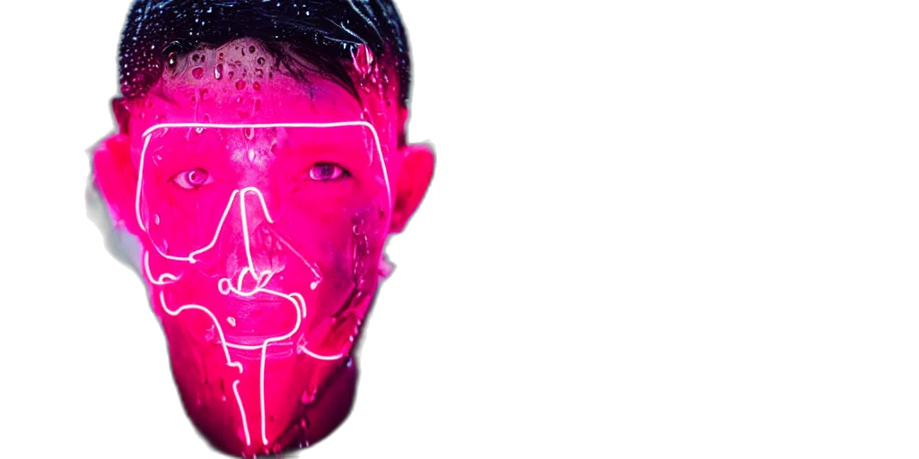 mask, face, photorealistic, cyberpunk transparent PNG cut-out