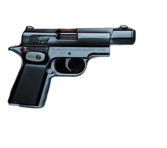 weapon, concept art, photorealistic, 3d render, full, shot, photo, pistol transparent PNG cut-out