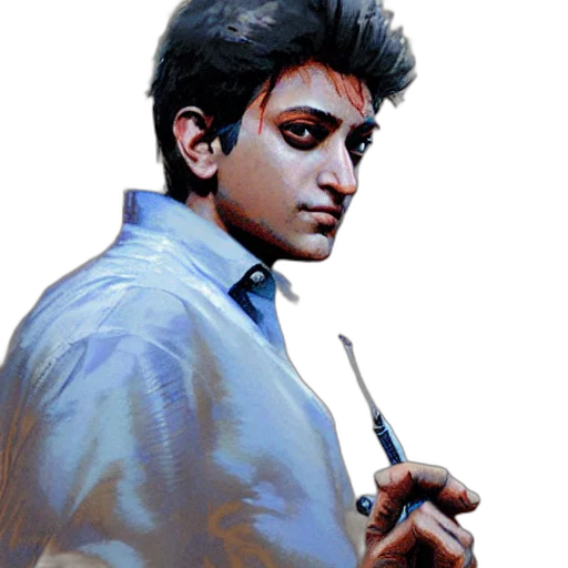 staff, jacket, photorealistic, comic book art transparent PNG cut-out