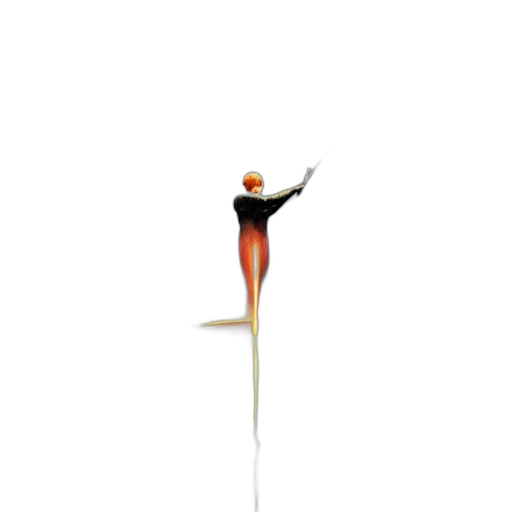 staff, flower, hair, creature transparent PNG cut-out