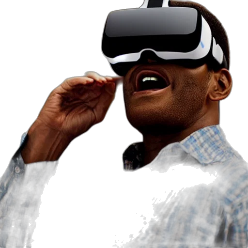 3d render, concept art, ray, charles, headset transparent PNG cut-out