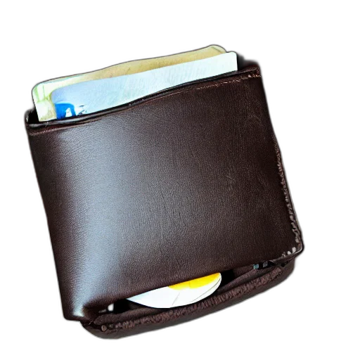 3d render, wallet, bottom, toilet transparent PNG cut-out