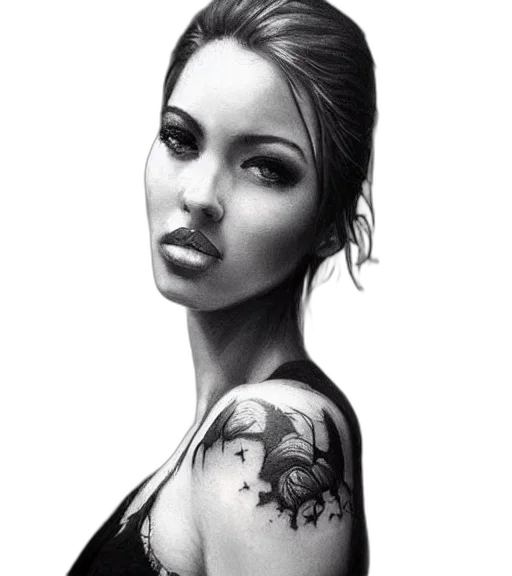face, photorealistic, pencil sketch, fantasy art transparent PNG cut-out