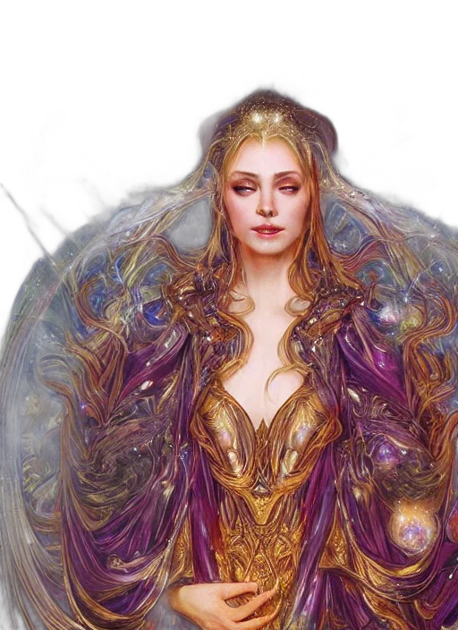 dress, dragon, fantasy art, concept art, comic book art, photorealistic, golden, sorceress transparent PNG cut-out