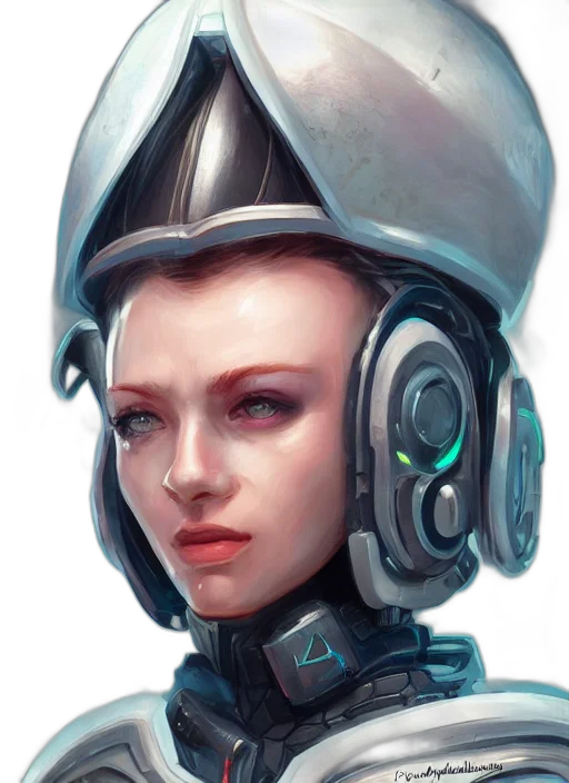 robot, face, staff, mask, cyberpunk, concept art, fantasy art, comic book art transparent PNG cut-out