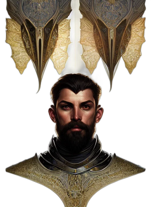 dragon, crown, sword, staff transparent PNG cut-out