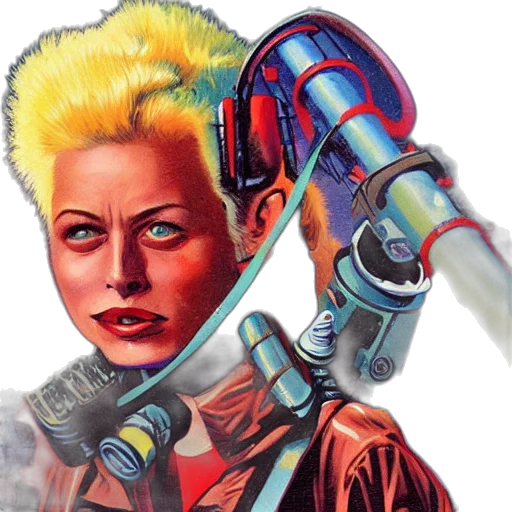 robot, cyberpunk, comic book art, concept art transparent PNG cut-out