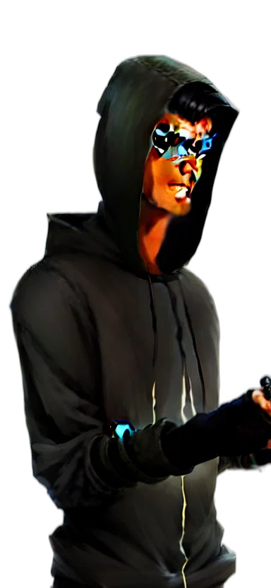 jacket, face, staff, mask transparent PNG cut-out