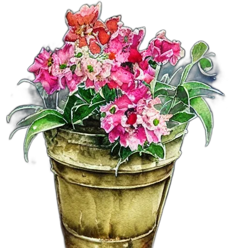 crown, flower, photorealistic, oil painting transparent PNG cut-out