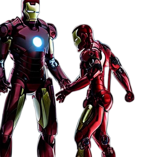 comic book art, concept art, 3d render, photo, iron, man, terminator, exoskeleton transparent PNG cut-out