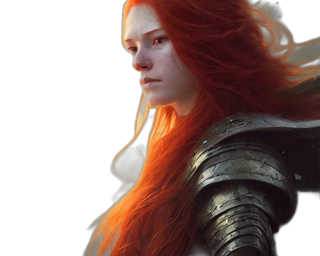 dragon, face, sword, hair transparent PNG cut-out