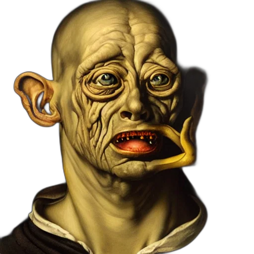 mask, face, creature, staff, photorealistic, concept art, fantasy art, comic book art transparent PNG cut-out