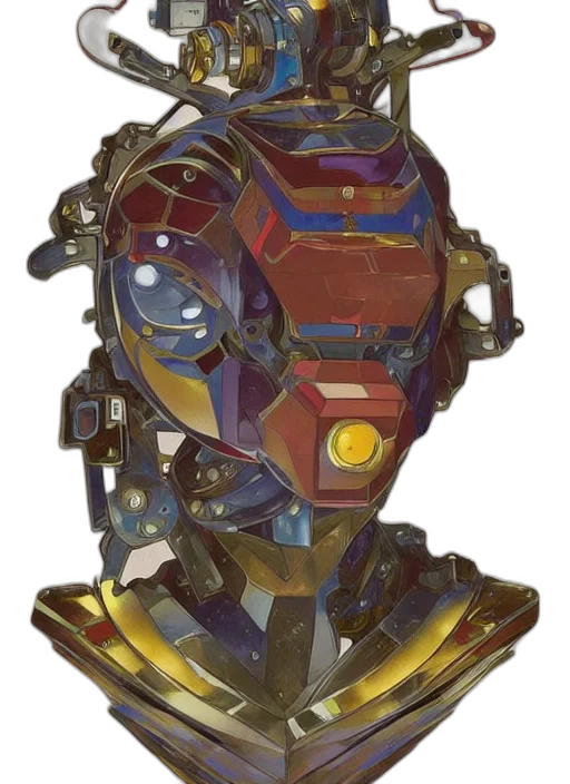 robot, mask, crown, face transparent PNG cut-out