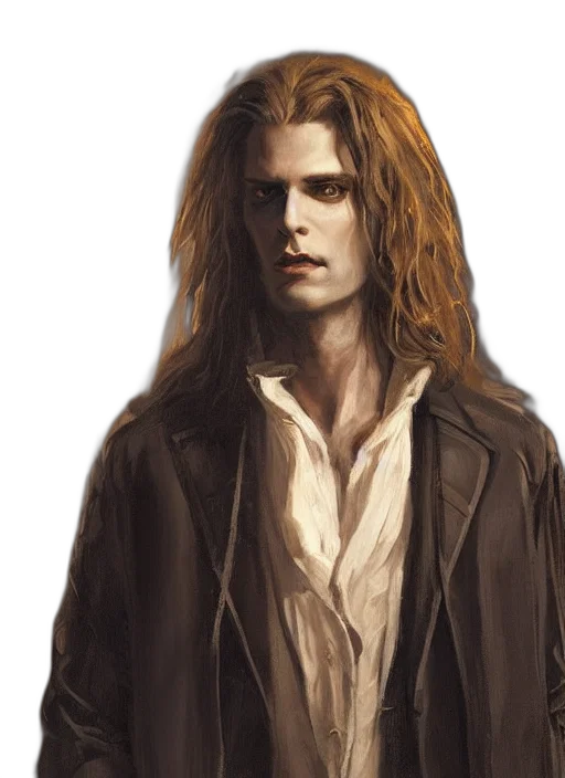 jacket, fantasy art, photorealistic, concept art, comic book art, earth tones, golden, portrait transparent PNG cut-out