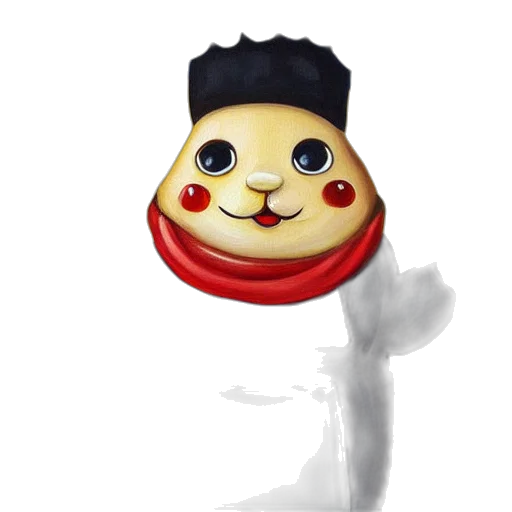 mask, face, staff, creature, cartoon, anime, 3d render, concept art transparent PNG cut-out