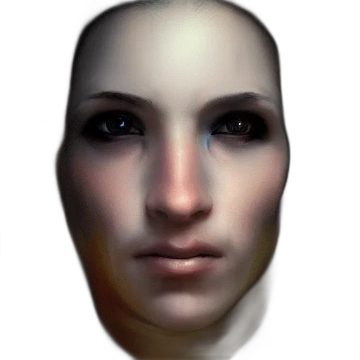 face, mask, robot, creature, photorealistic, 3d render, concept art, fantasy art transparent PNG cut-out