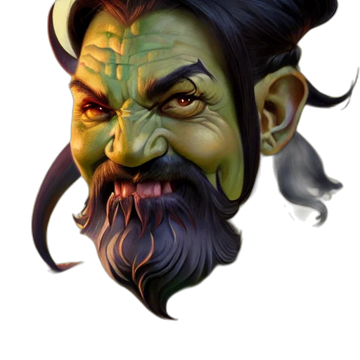 face, mask, staff, creature, fantasy art, concept art, photorealistic, 3d render transparent PNG cut-out