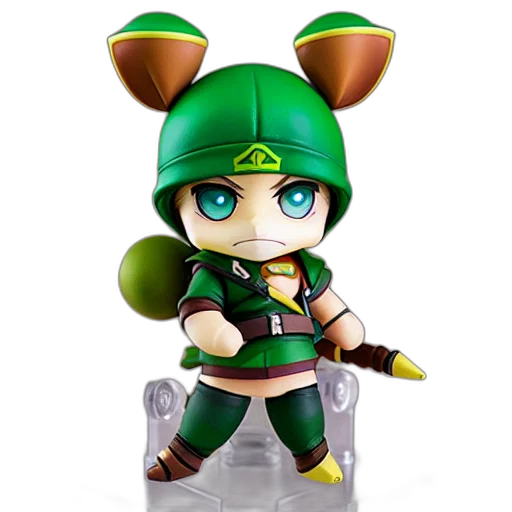 3d render, concept art, green, teemo transparent PNG cut-out