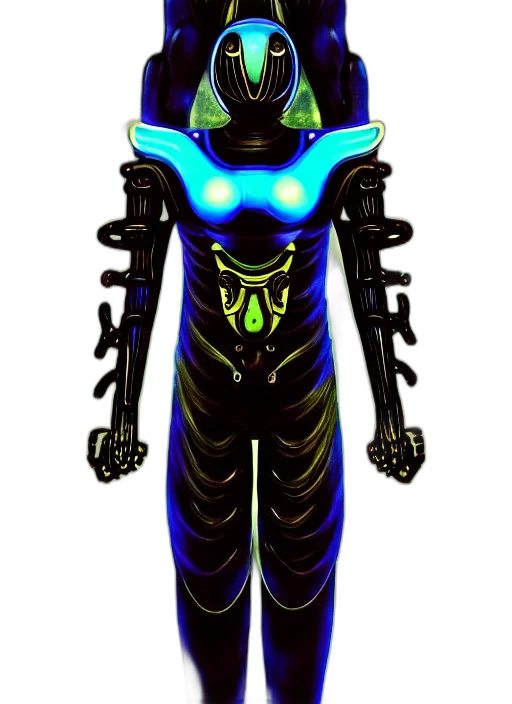 robot, staff, mask, creature transparent PNG cut-out