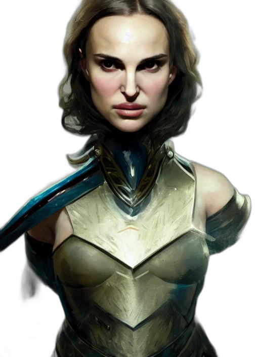 face, concept art, comic book art, fantasy art, photorealistic, golden, young, natalie transparent PNG cut-out