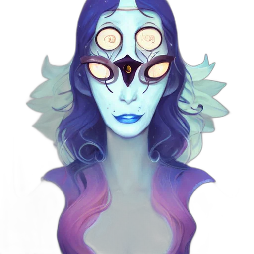 mask, creature, face, crown, fantasy art, concept art, watercolor, pixel art transparent PNG cut-out