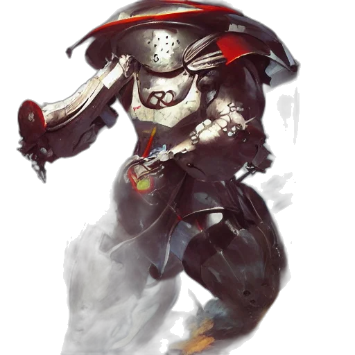 robot, mask, weapon, staff transparent PNG cut-out