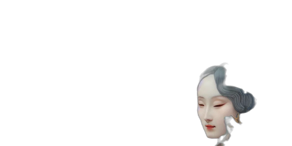 face, robot, mask, crown, 3d render, vaporwave, photorealistic, anime transparent PNG cut-out