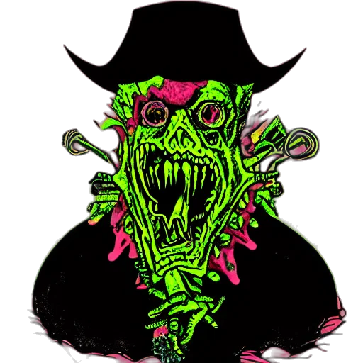 mask, creature, face, hat, concept art, pixel art, comic book art, cartoon transparent PNG cut-out