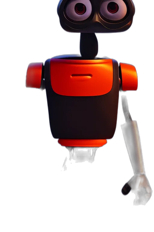 robot, staff, weapon, mask, 3d render, concept art, photorealistic, full transparent PNG cut-out