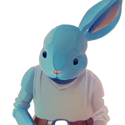 staff, robot, animal, mask, concept art, 3d render, fantasy art, cartoon transparent PNG cut-out