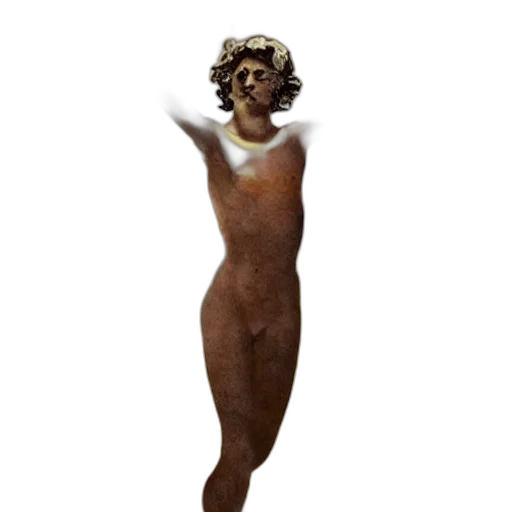 staff, dress, hair, creature transparent PNG cut-out