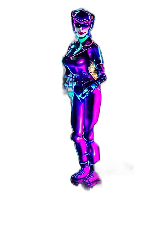 jacket, robot, staff, weapon transparent PNG cut-out