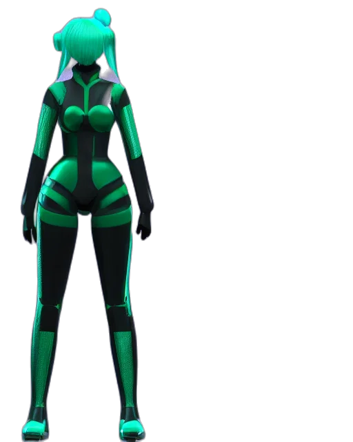 robot, dress, 3d render, concept art transparent PNG cut-out