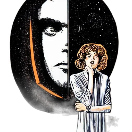 comic book art, cartoon, pixel art, concept art, outer space, night, fire, space transparent PNG cut-out