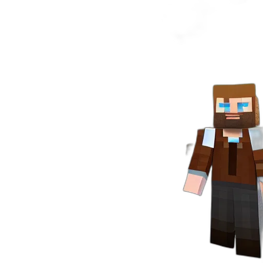 creature, animal, staff, jacket, 3d render, pixel art, concept art, cartoon transparent PNG cut-out