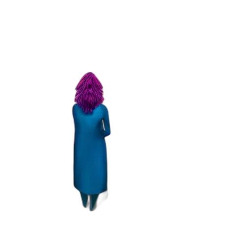 dress, robot, creature, staff transparent PNG cut-out